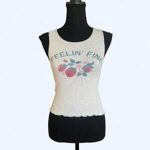 Vintage Y2K American Eagle Outfitters tank top with Feelin' Fine graphic Size XS